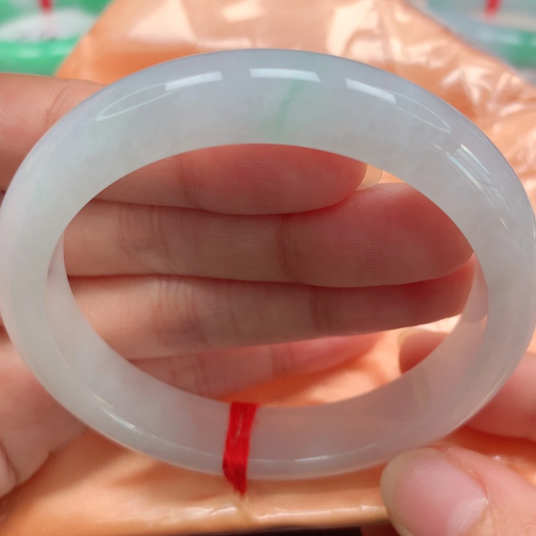 翡翠未镶嵌手镯23冰冰透透白月光