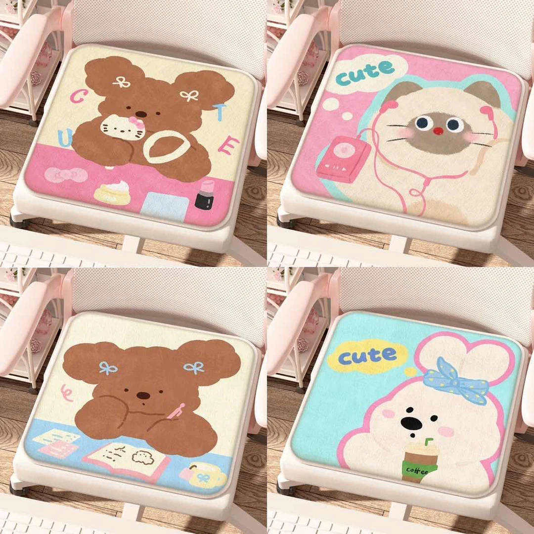 【梅格妮妮】2个装夏季冰丝坐垫卡通动物坐垫