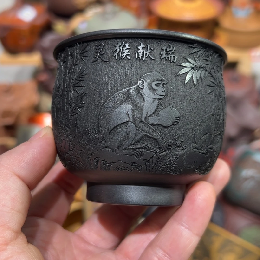 紫砂茶杯宜兴紫砂主人杯