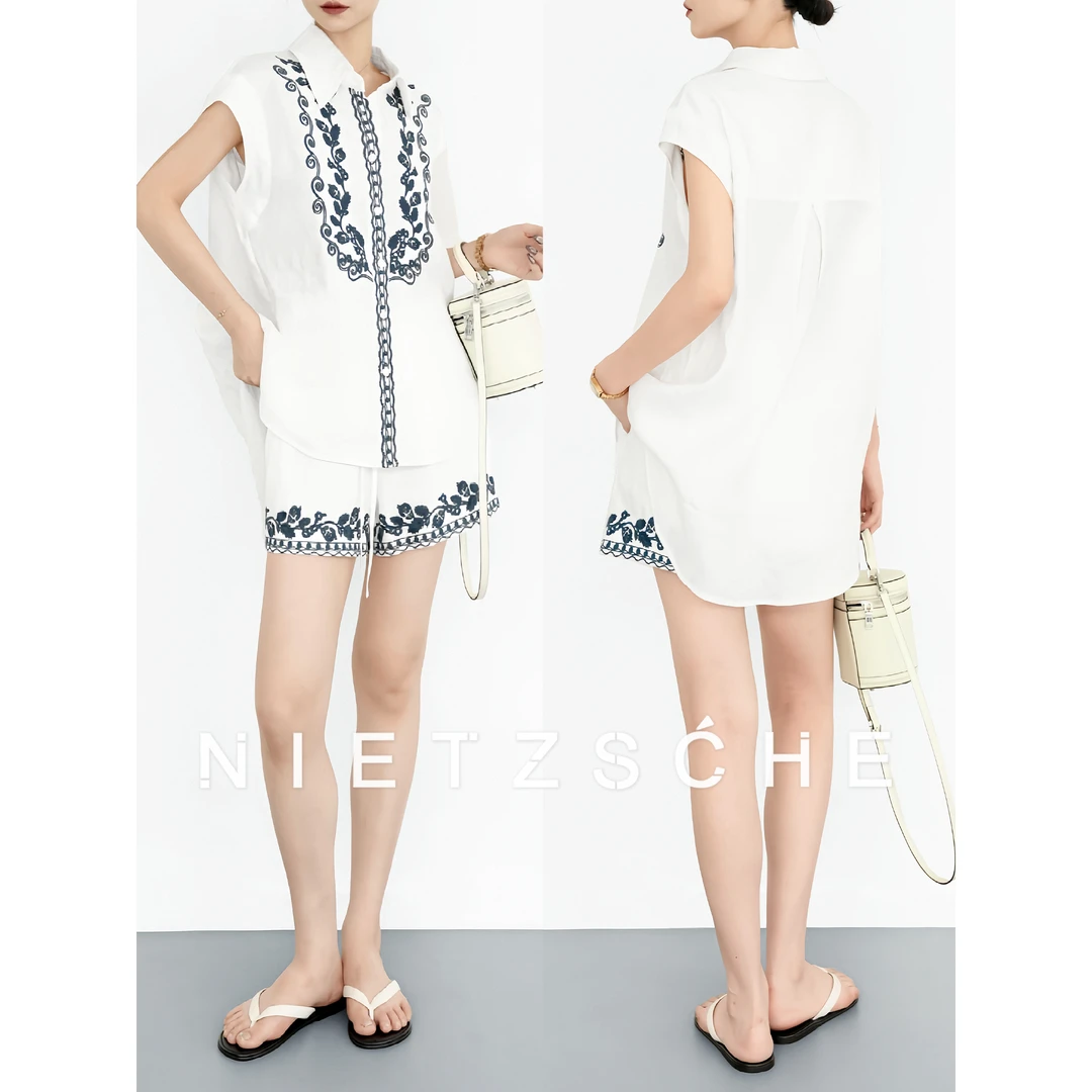 Nietzsche｜奢想艺术｜1oo%亚麻异域风老钱风精美花卉图案套装50120