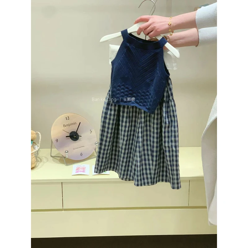 【清仓 no退no还】儿童洋气针织背心两件套2025夏季新款韩版51033