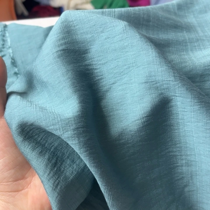 棉混纺蓝绿麻棉2米