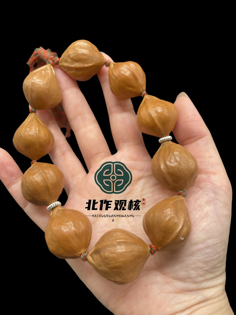 【银饰】北作观核24MM 原生梅林铁核老树 无药无夹板无蜡 手串