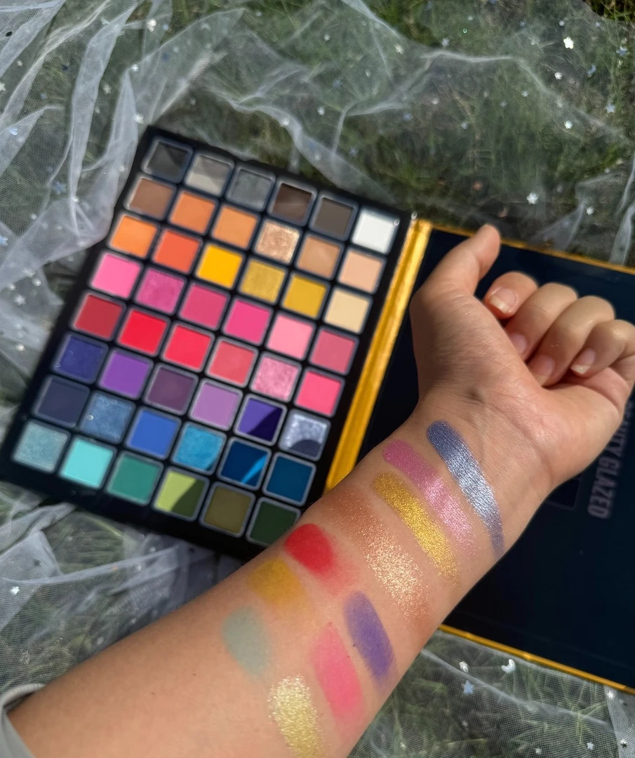 正品BEAUTY GLAZED48色眼影亢奋欧美彩色眼影盘珠光学生舞台妆cos