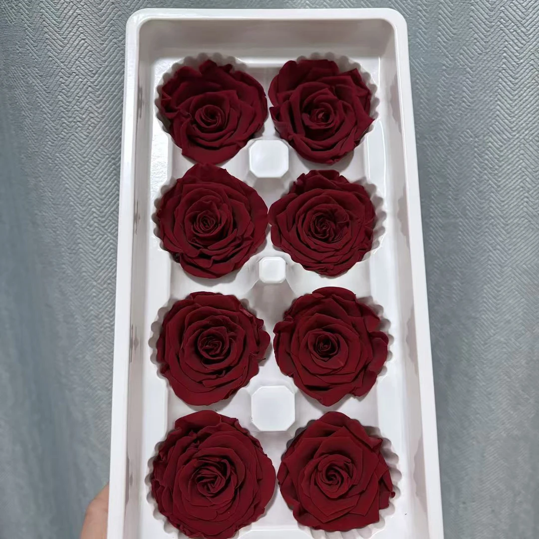 永生玫瑰花头AB级DIY手工浪漫礼盒制作天然防潮永生花保鲜花材