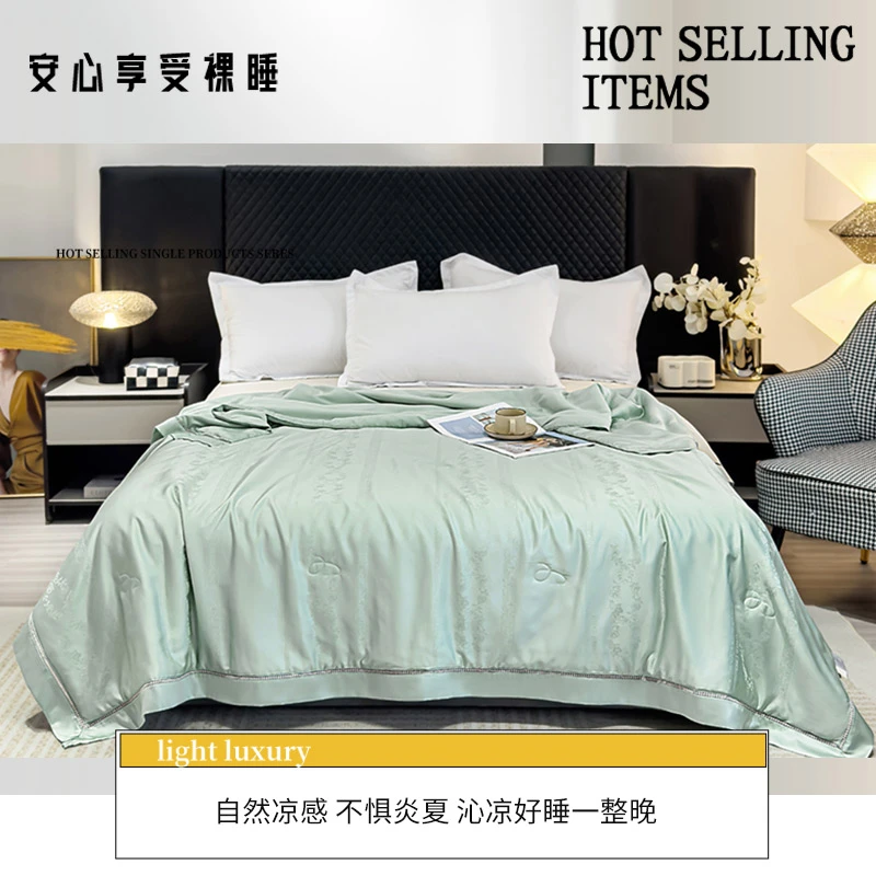 VISALA/唯世源纳米美肌夏被纯色夏凉被凉感丝滑轻奢薄款 冰丝被