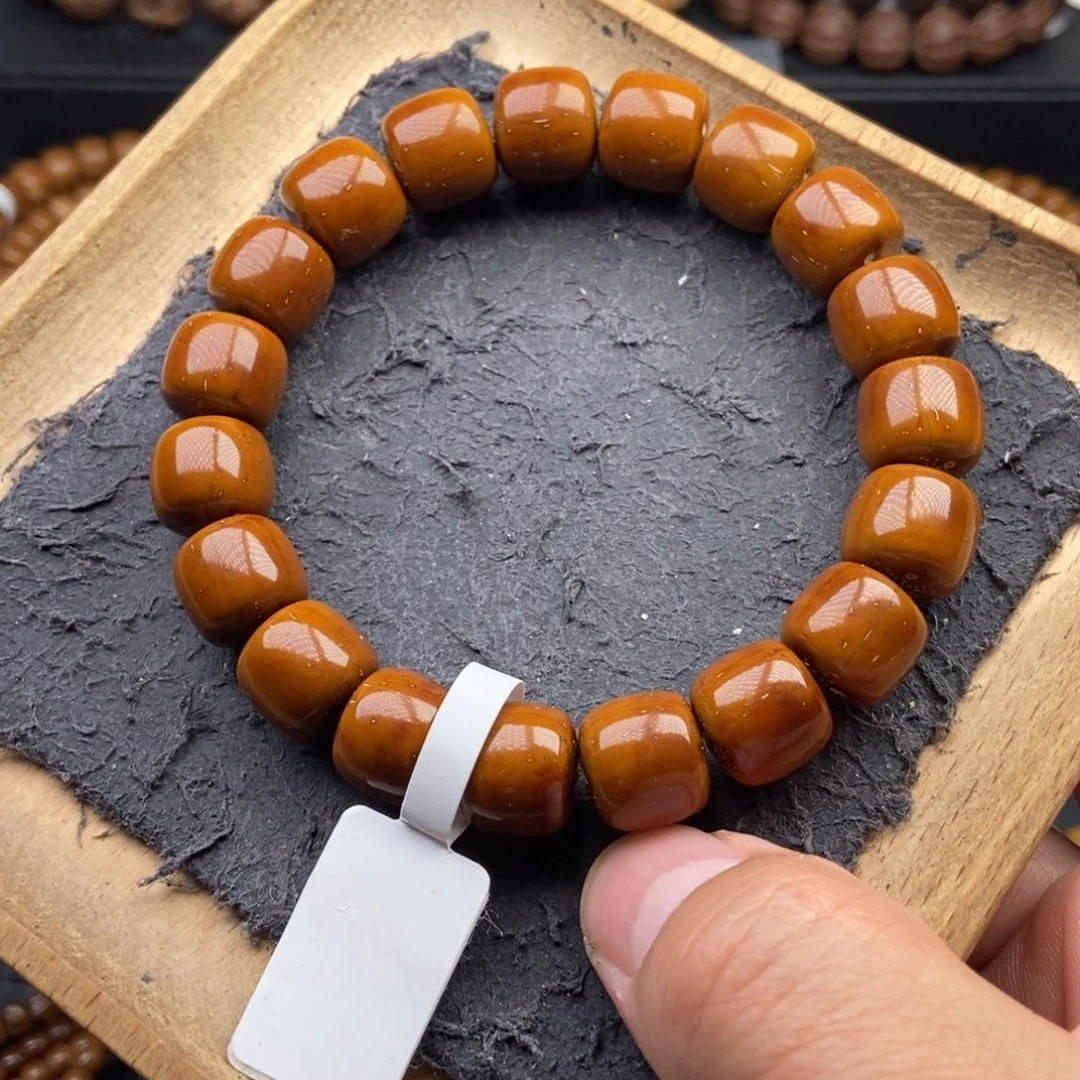 紫金鼠手串13mm天花板黄金甲短轴纯手工