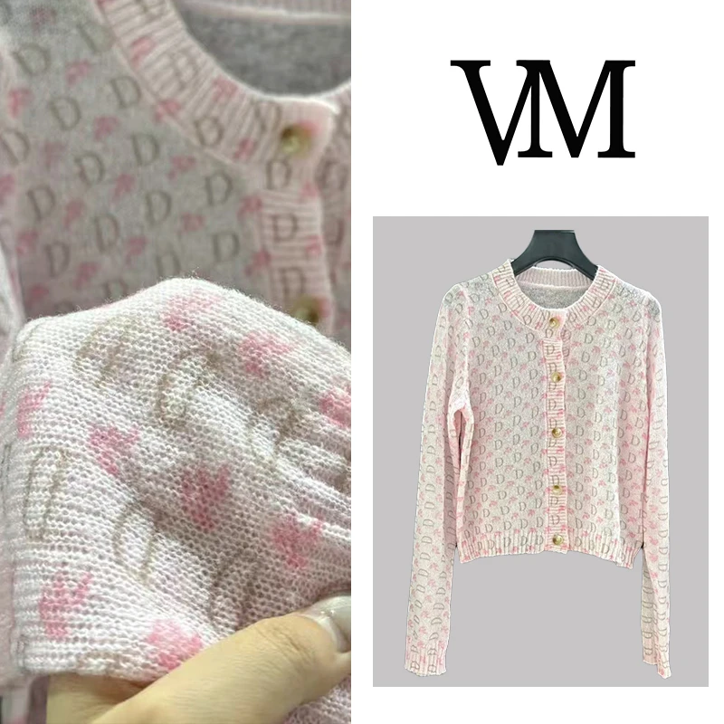 轻奢羊毛马海毛衣女甜美温柔高级感长袖针织开衫轻薄上衣cx7845