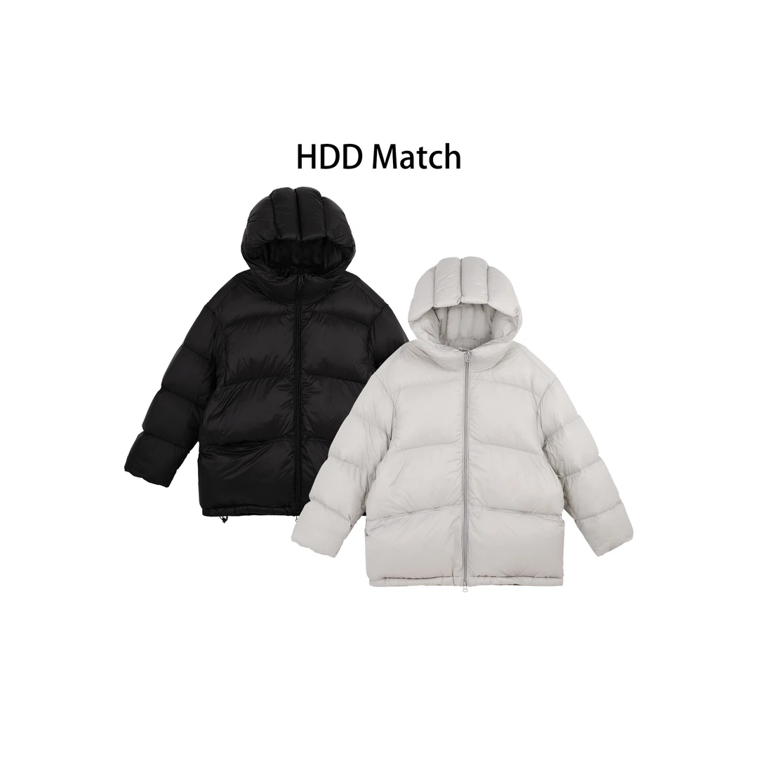 HDD- "羽绒序列" 90白鸭绒 冬季女款保暖婴儿帽宽松羽绒服Y9217