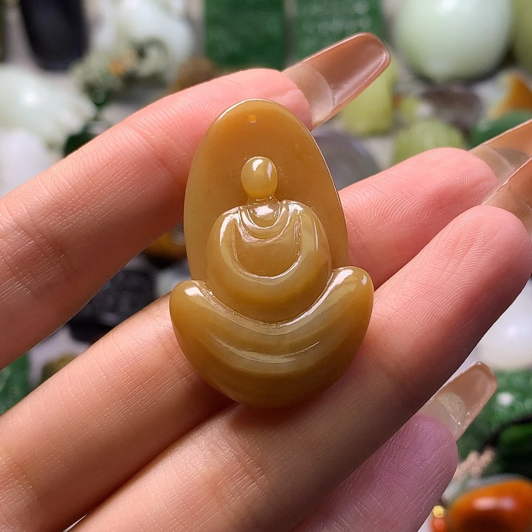 颈饰未镶嵌和田玉玉***哥