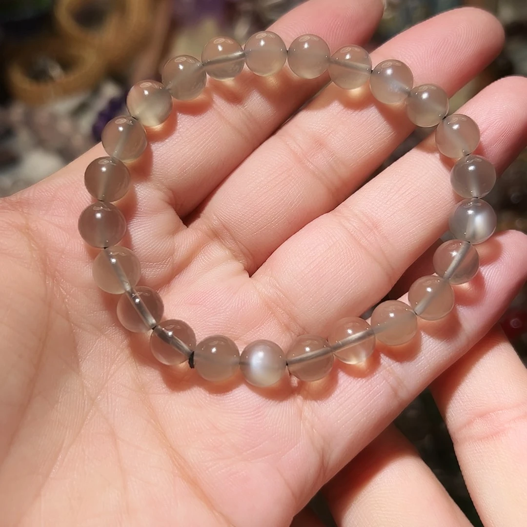 水晶手链未镶嵌黑月光8毫米左右