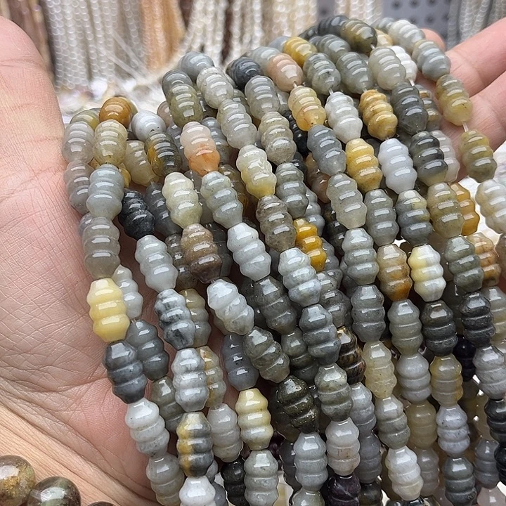 玛瑙/玉髓未镶嵌珠宝半成品一条8/14mm左右疯狂玛瑙雕刻