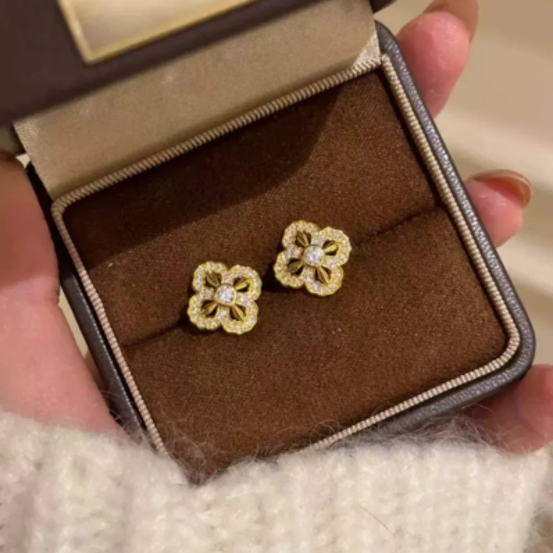 铜合金耳饰 金刚杵镶钻耳钉