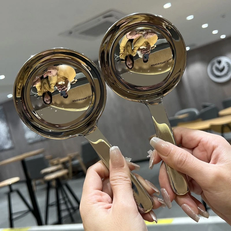 316不锈钢家用短柄大圆头加深面勺螺蛳粉分餐公用喝汤勺米面勺子