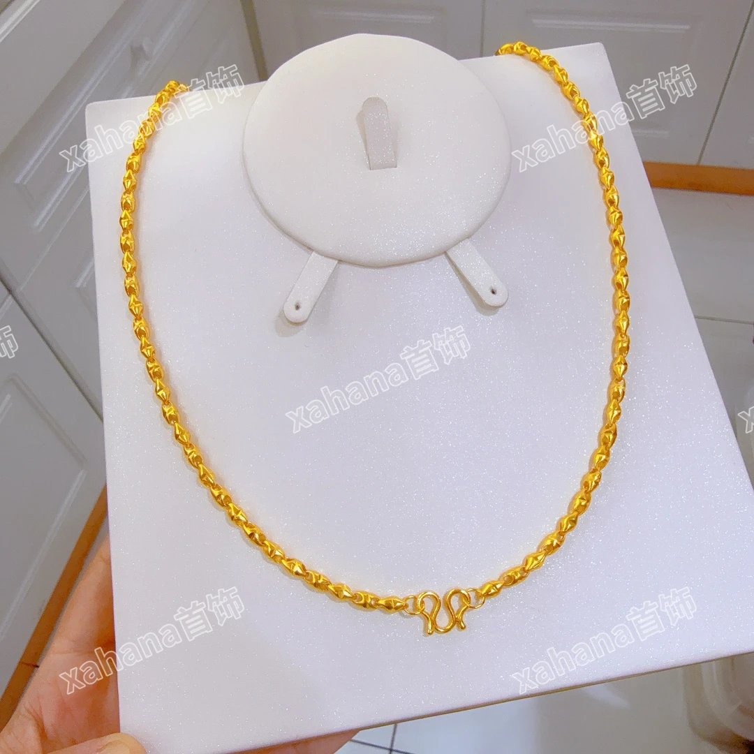 铜合金亚克力项链 金子同款999项链altun pasun网红爆款气质高级