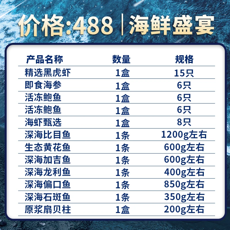中秋节A6海鲜礼盒大礼包送礼送客户送领导发福利青岛发货