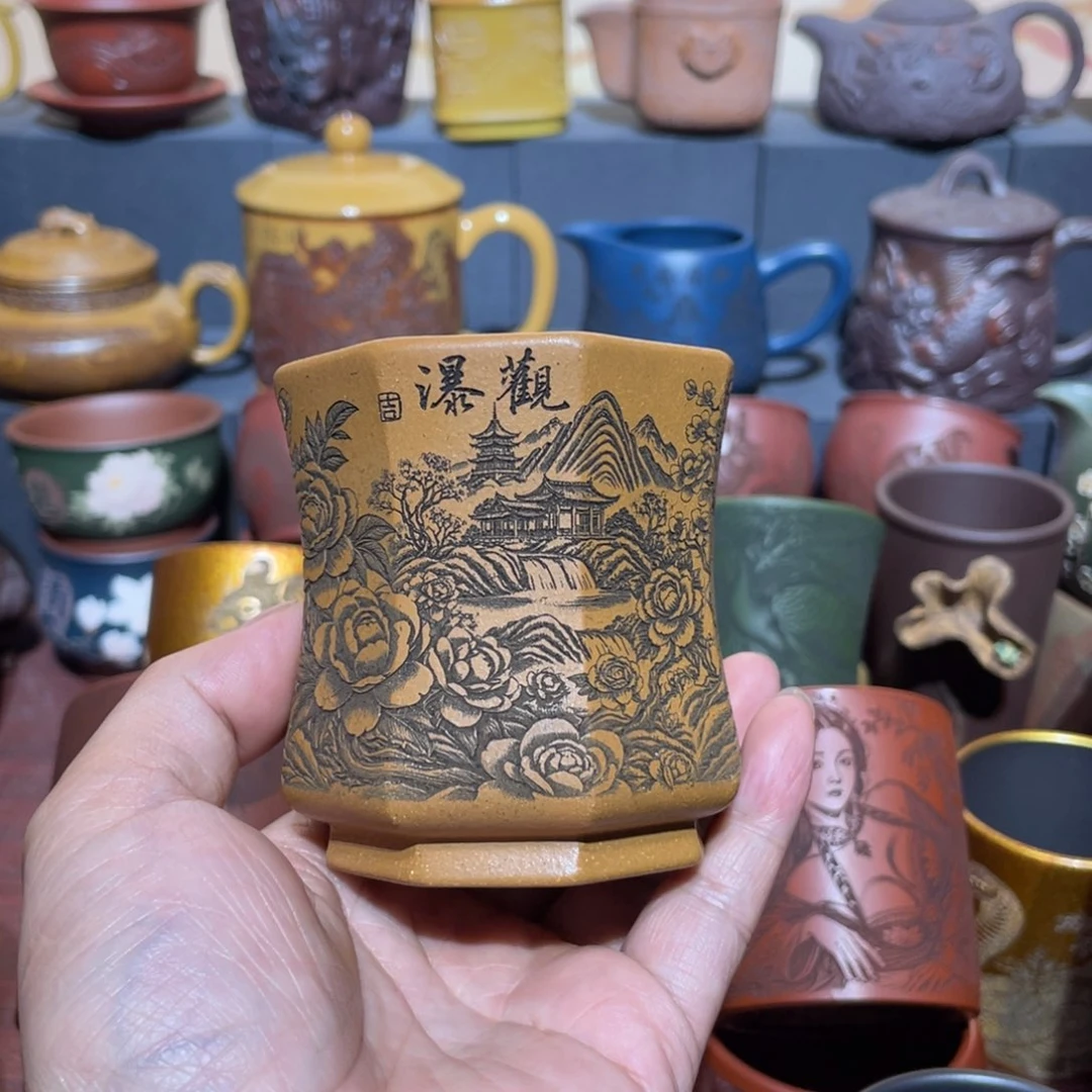 原矿紫砂手工主人杯