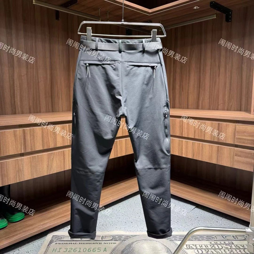 505新款冲锋裤男士户外修身口袋帅气百搭防水软壳冲锋休闲裤裤子