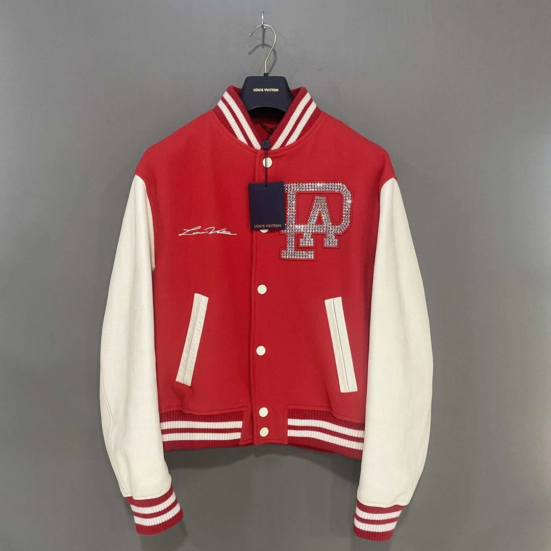 全新未使用 LouisVuitton/路易威登 菲董联名拼接水钻棒球服96368