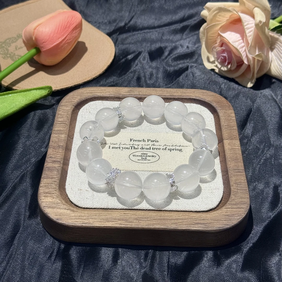 天然奶白晶水晶手串手链 多样性发其一Z390