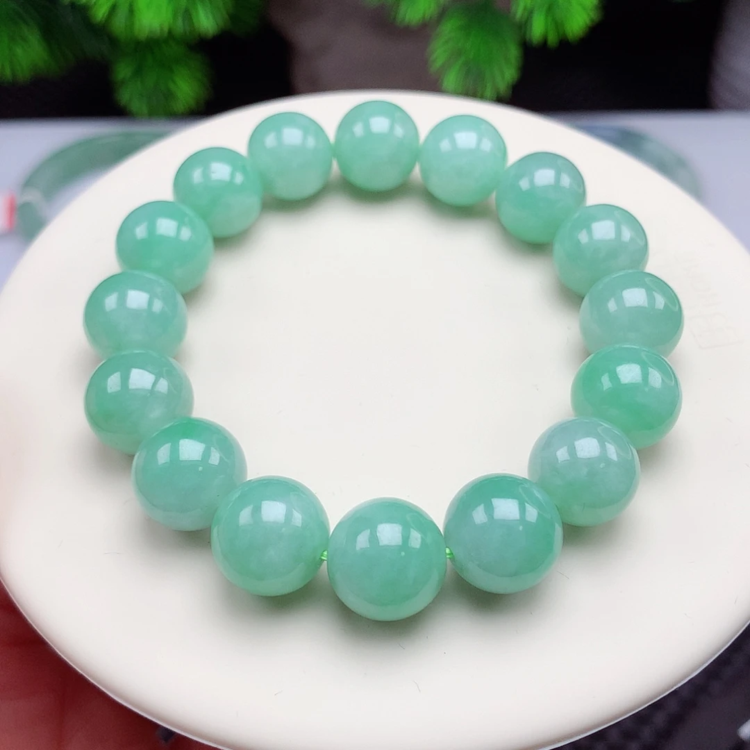 翡翠未镶嵌手链12.8mm