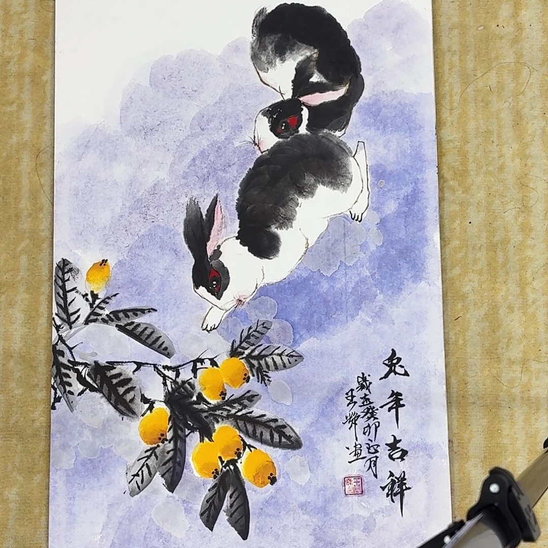 国画3366卡纸花鸟