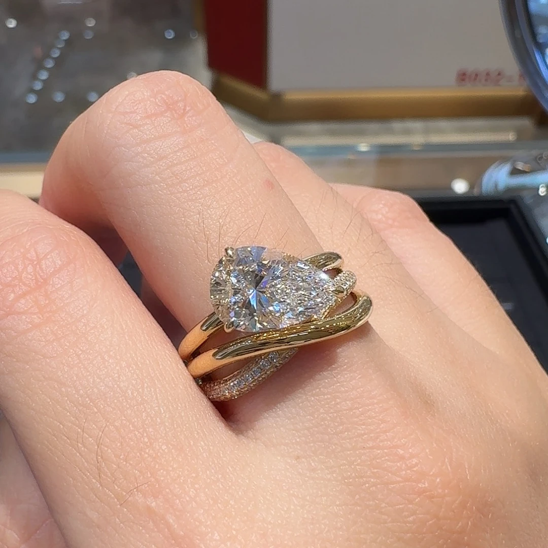 合成钻石铂Pt950镶嵌