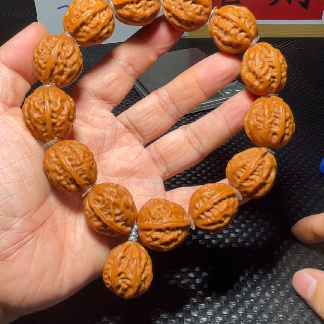 文玩核桃手串甲骨文一线天22