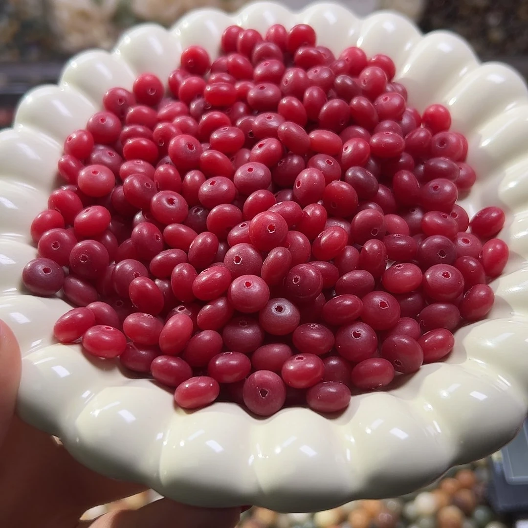 白玉菩提吊坠100颗卡9红算盘