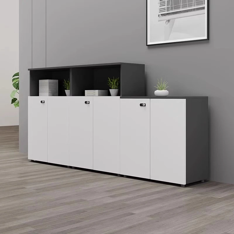 深圳办公室矮柜带密码锁白色文件资料柜档案储物柜打印机隔断柜子