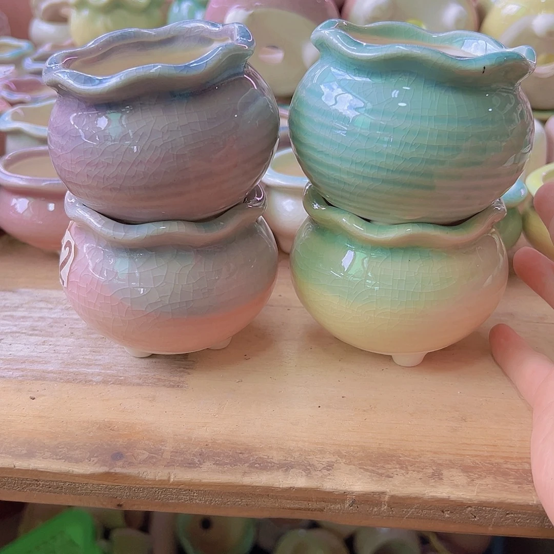 陶瓷花盆当场满12包邮