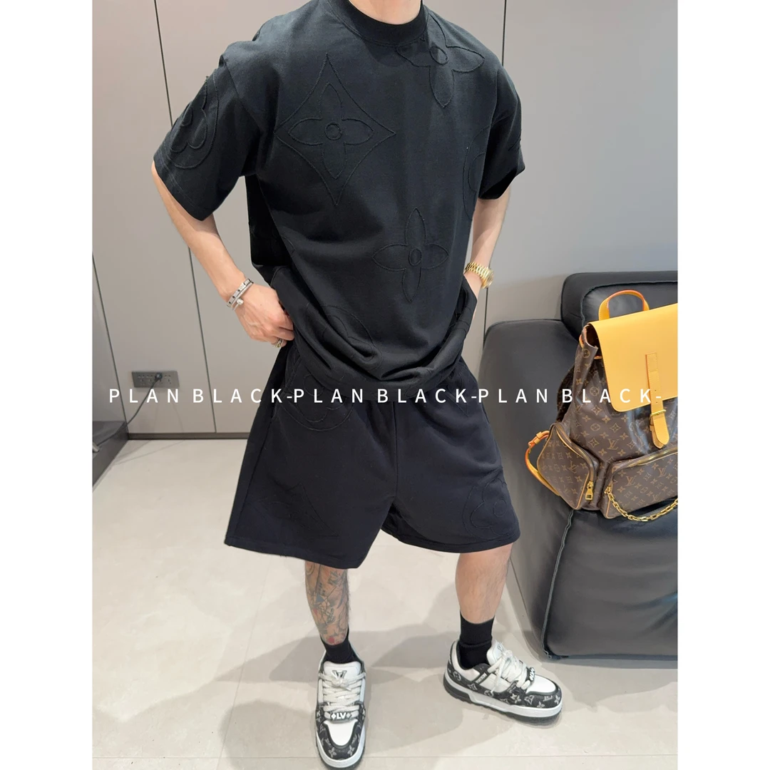 RICH陈发财【绳绣花·短裤】暗戳戳高级感！情侣休闲松弛感卫裤6859