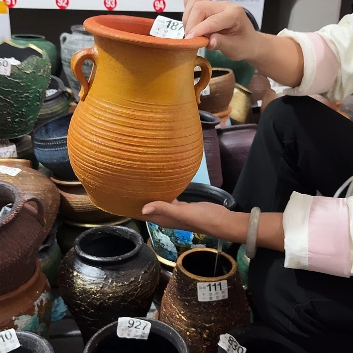 瑕疵黄色双耳187高度23口径15