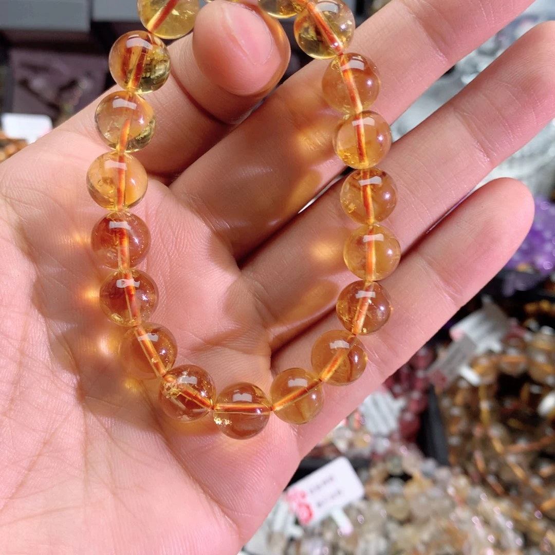 黄晶手串未镶嵌I****n黄塔晶手链10+