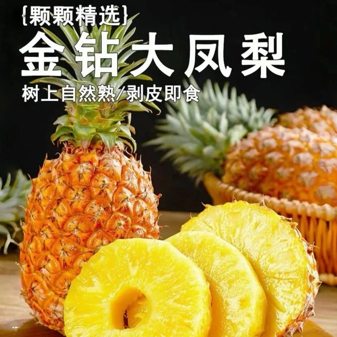 【助农1】金钻凤梨果园直发新鲜海南应季水果凤梨爆甜多汁1