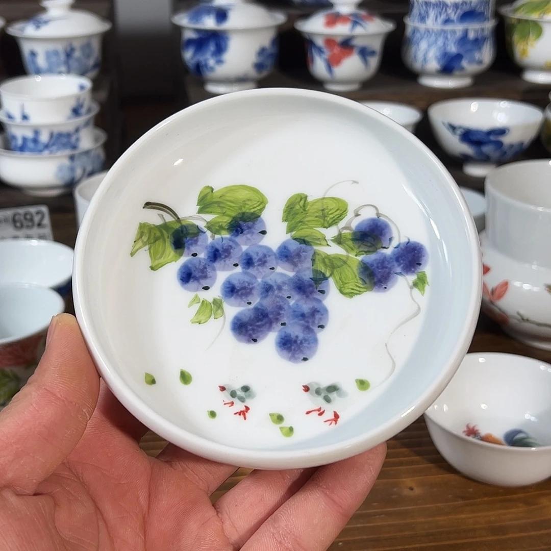 陶瓷景德镇手工手绘陶瓷5寸蘸料碟