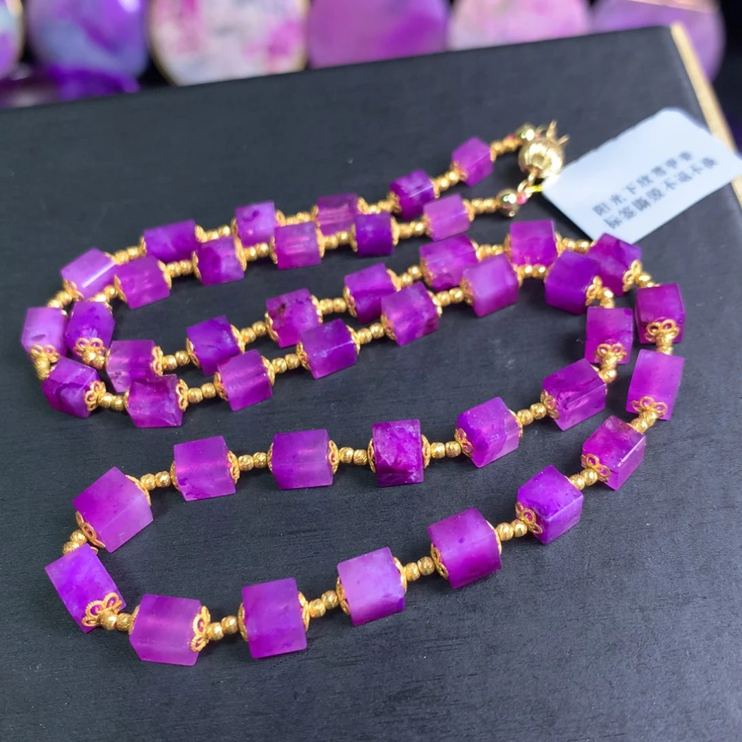 苏纪石（舒俱来）18K金镶嵌冰桃红项链18k