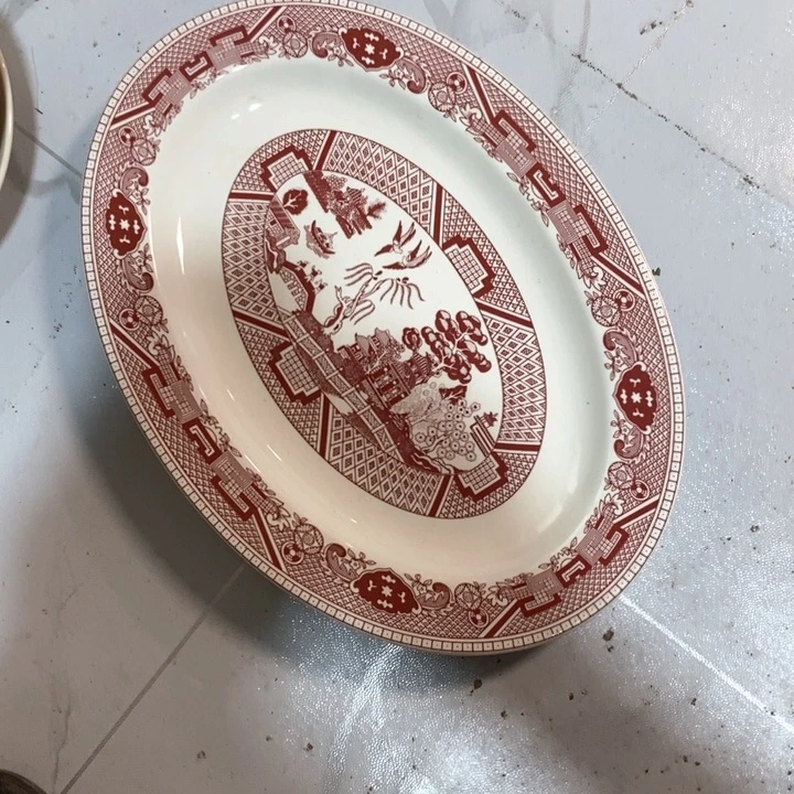 瓷片威基伍德釉中彩鱼盘