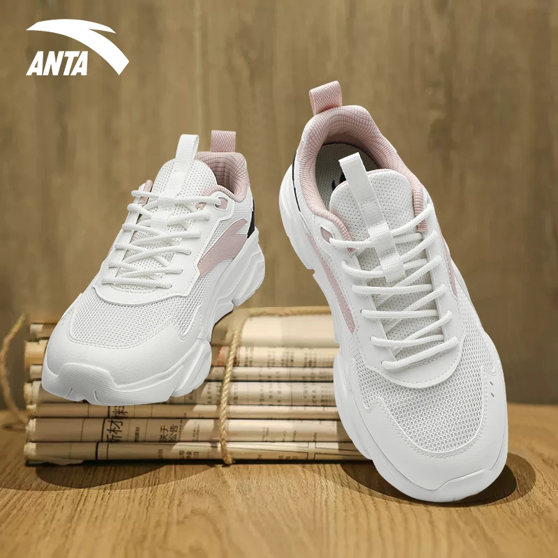 安踏女鞋冬季2025新款时尚百搭网面透气轻便软底舒适休闲运动鞋子