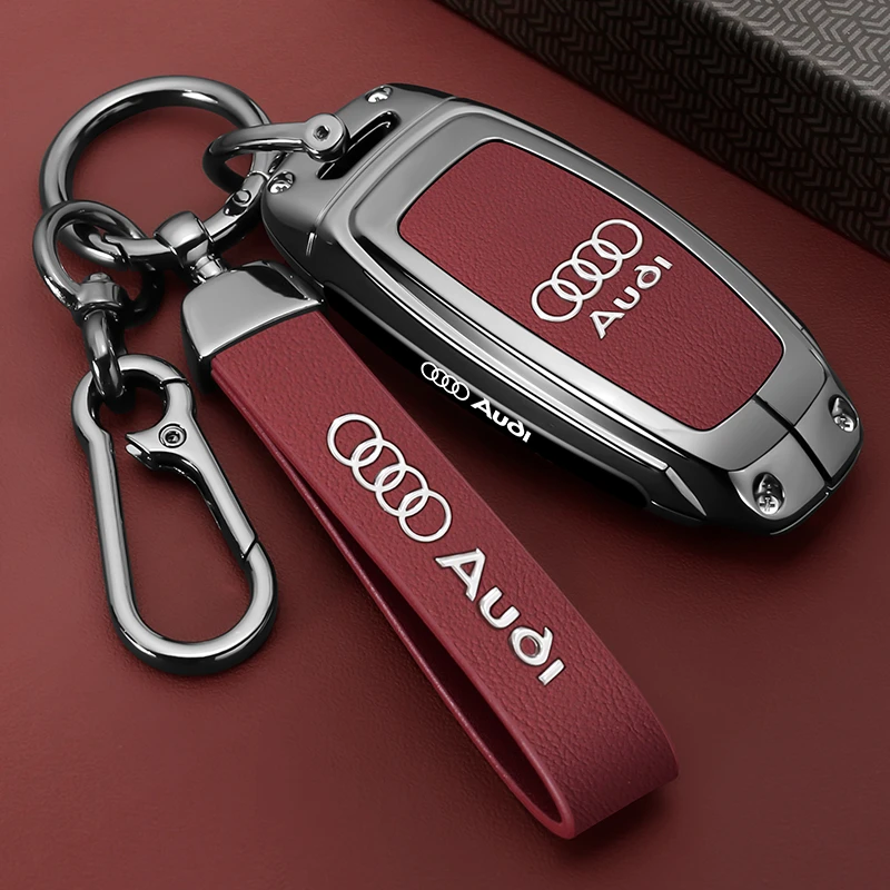2024款新奥迪A6L钥匙套a4l专用q5l男q2l女a8高级感a3金属q3壳扣包