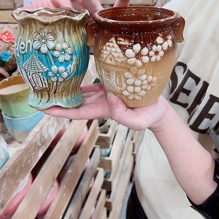 有孔，凑单福利满10元发货陶瓷多肉花盆！