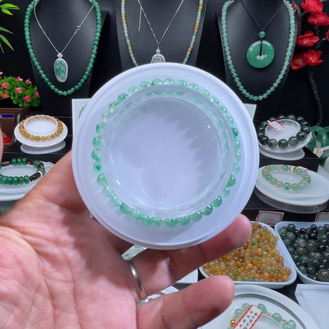 石英质玉（非洲翠）未镶嵌手串