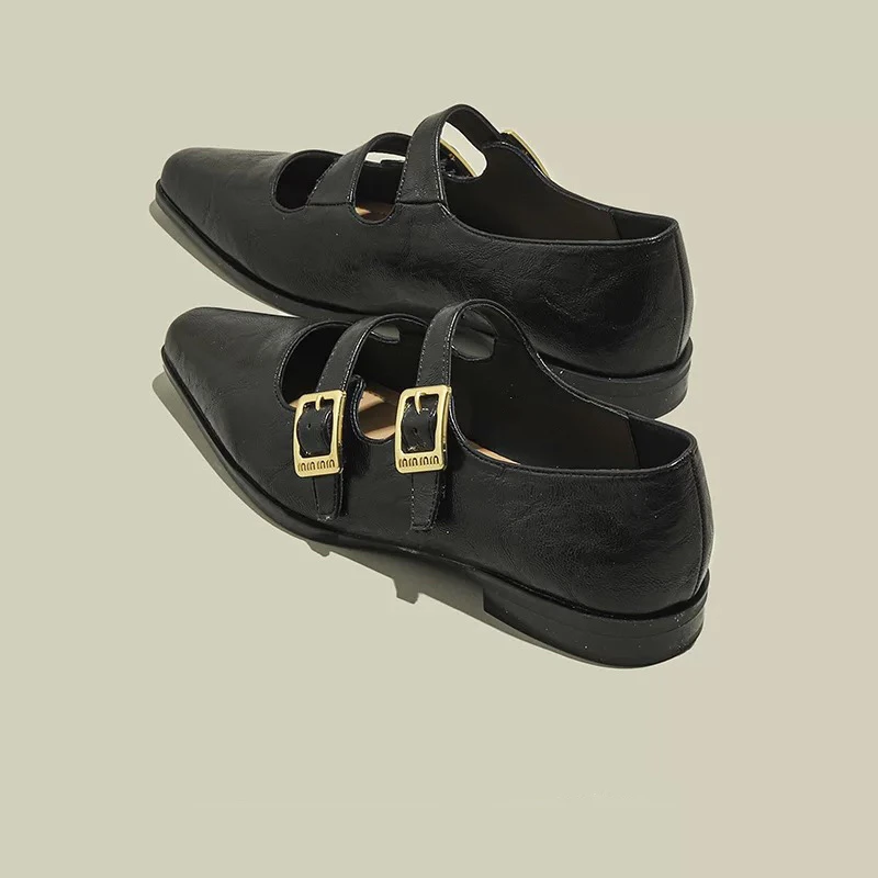 2025春季新品欧洲站玛丽珍芭蕾舞羊皮单鞋55-16