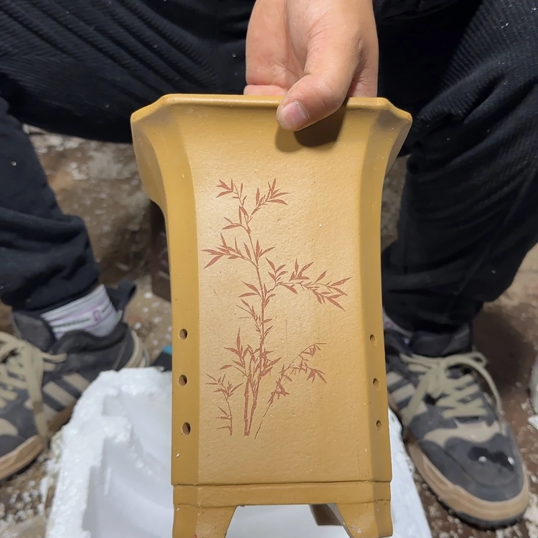 紫砂花盆口径17高度23