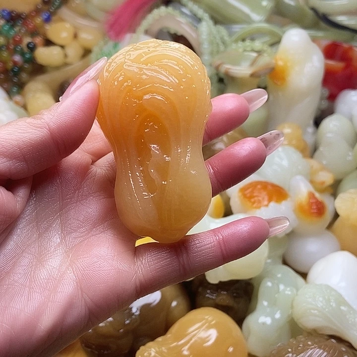 完全开放手把件白菜