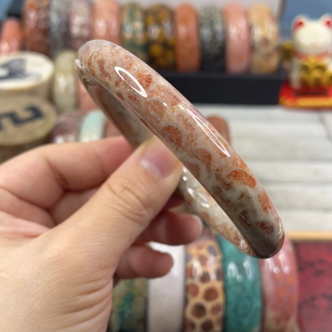 未镶嵌手镯硅化玉