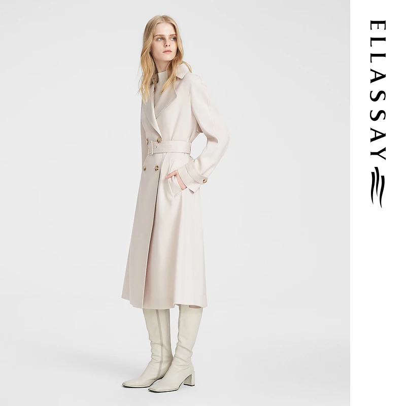 【晨粉专享】歌力思轻奢中长款风衣女EWE351F00400