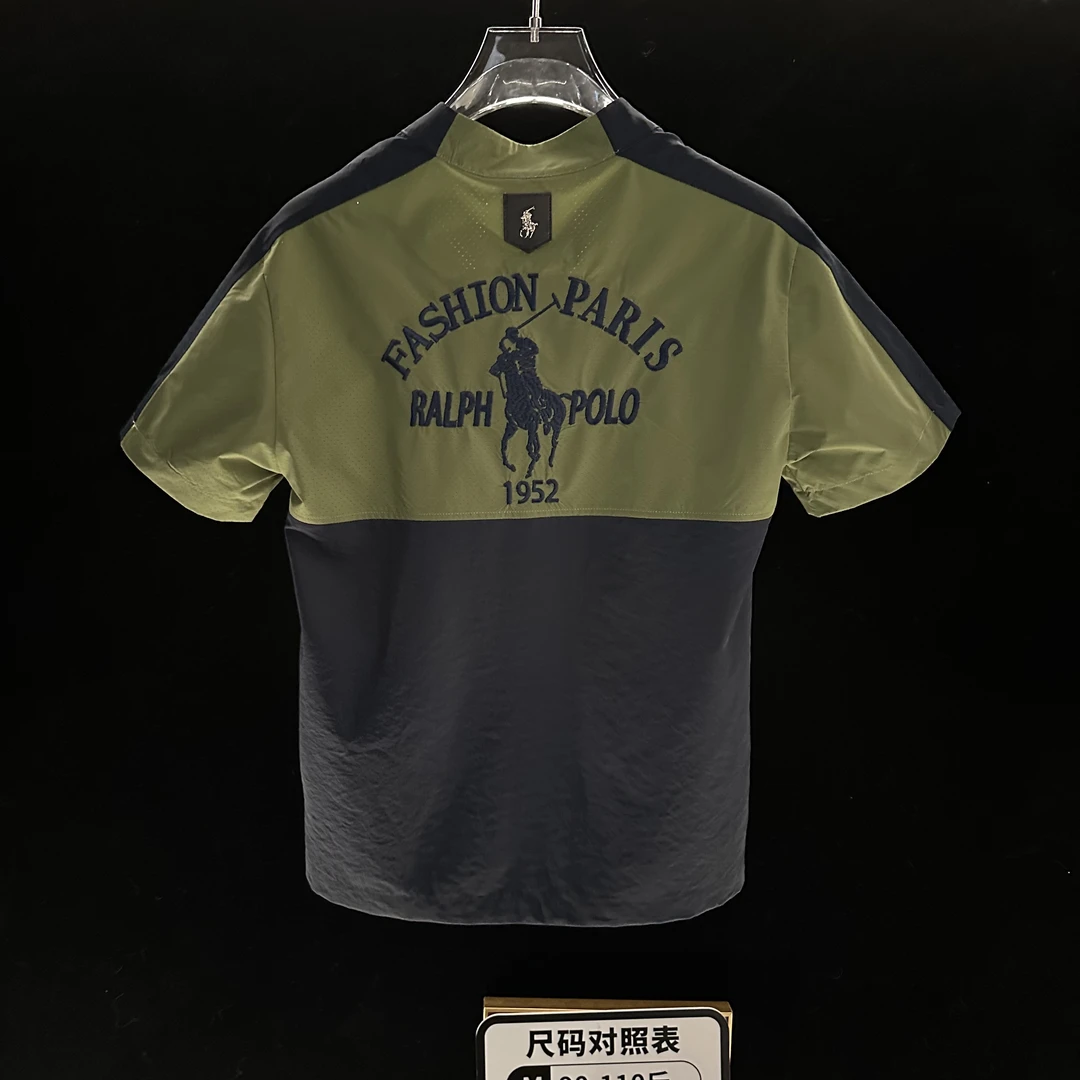 25年夏季男士短袖正肩时尚流行字母刺绣上衣 小茜  L529