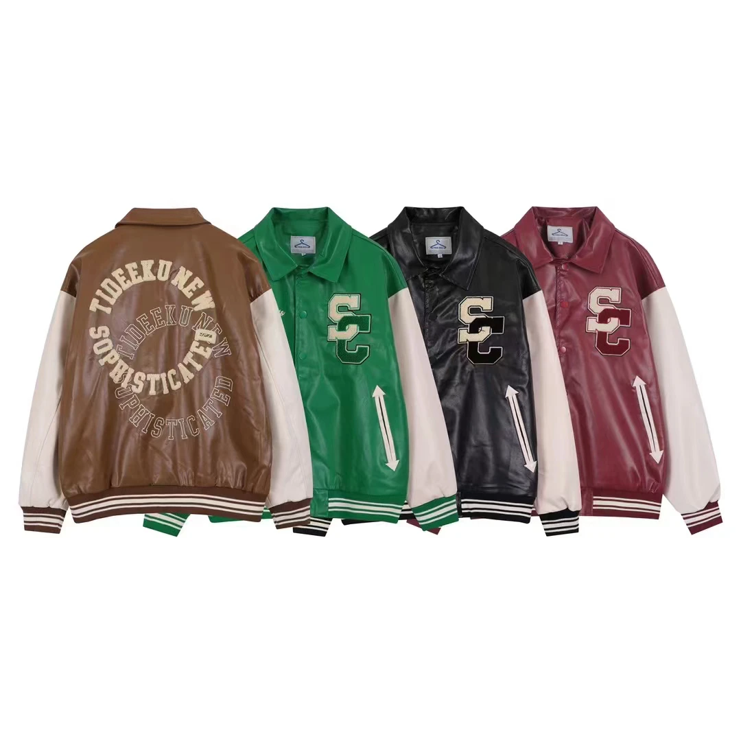 重磅立体刺绣 SC款 美式复古潮牌夹克外套9806