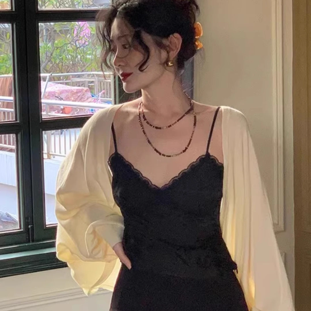 （有运费补贴）夏季新款时尚气质显瘦法式连衣裙女小黑裙国风裙子